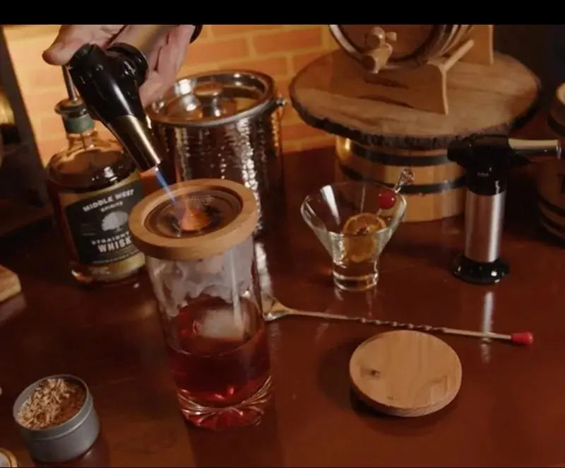 Cocktail Smoker with Wood Shavings GLR SHOPPING