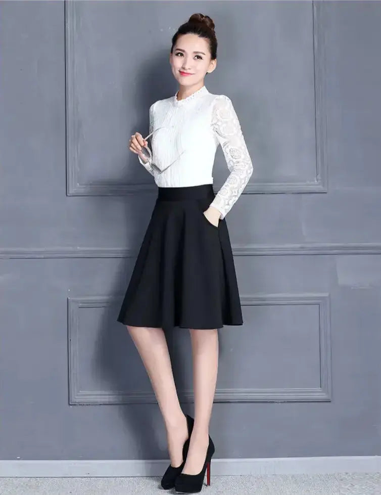 Elegant Skirt with Pockets GLR SHOPPING