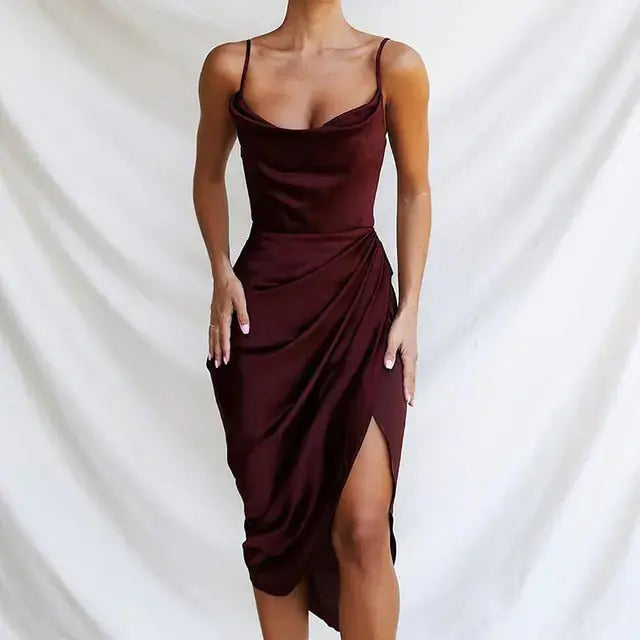 Sling Temperament Folds Dress GLR SHOPPING