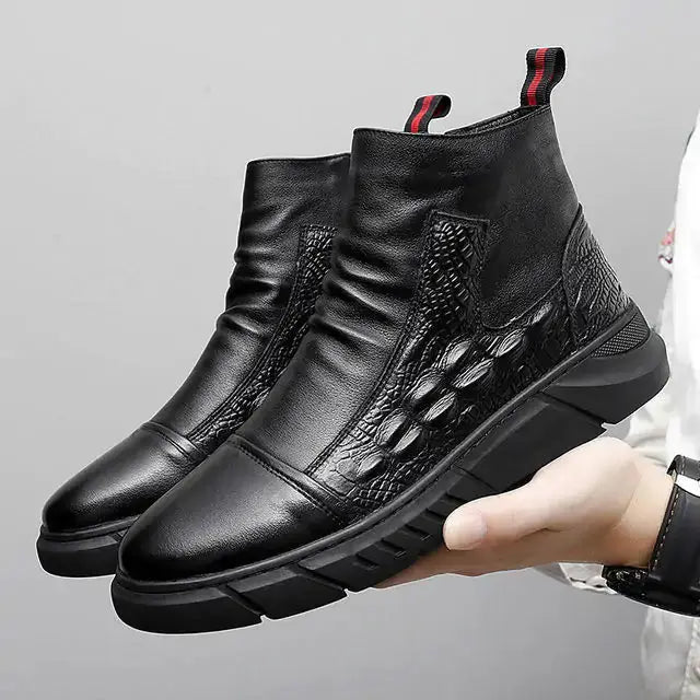 Thick-soled Men Work Boots Shoes GLR SHOPPING