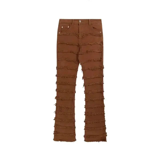Harajuku Striped Tassel Jeans GLR SHOPPING