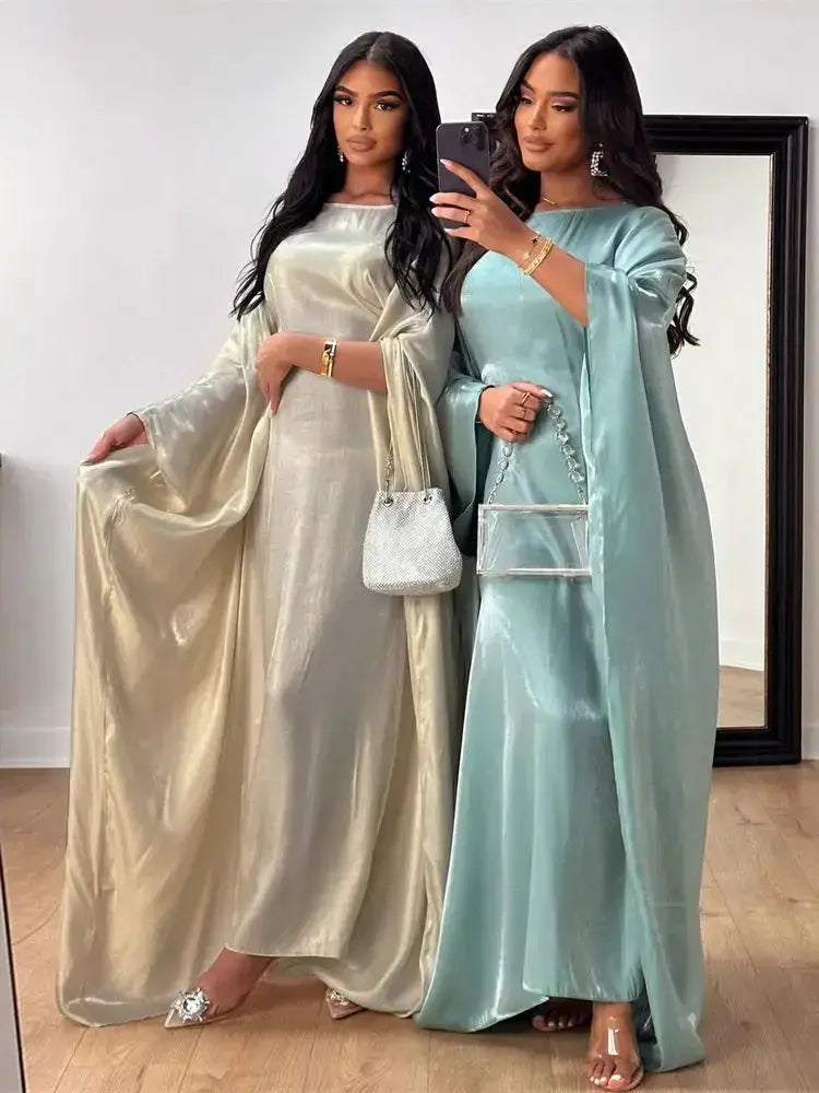 Satin Butterfly Abaya GLR SHOPPING
