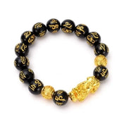 Black Gold Beaded Pixiu Bracelet GLR SHOPPING