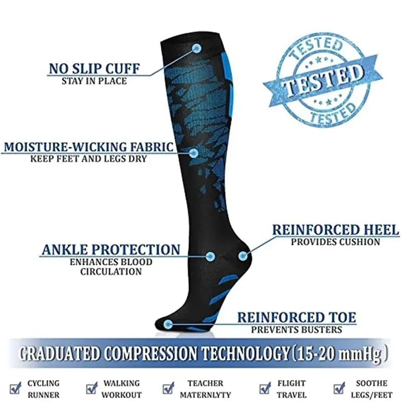 Graduated Compression Sports Recovery Socks GLR SHOPPING