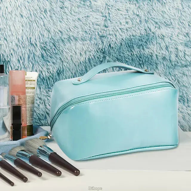 Large-Capacity Leather Cosmetic Bag - GLR SHOPPING