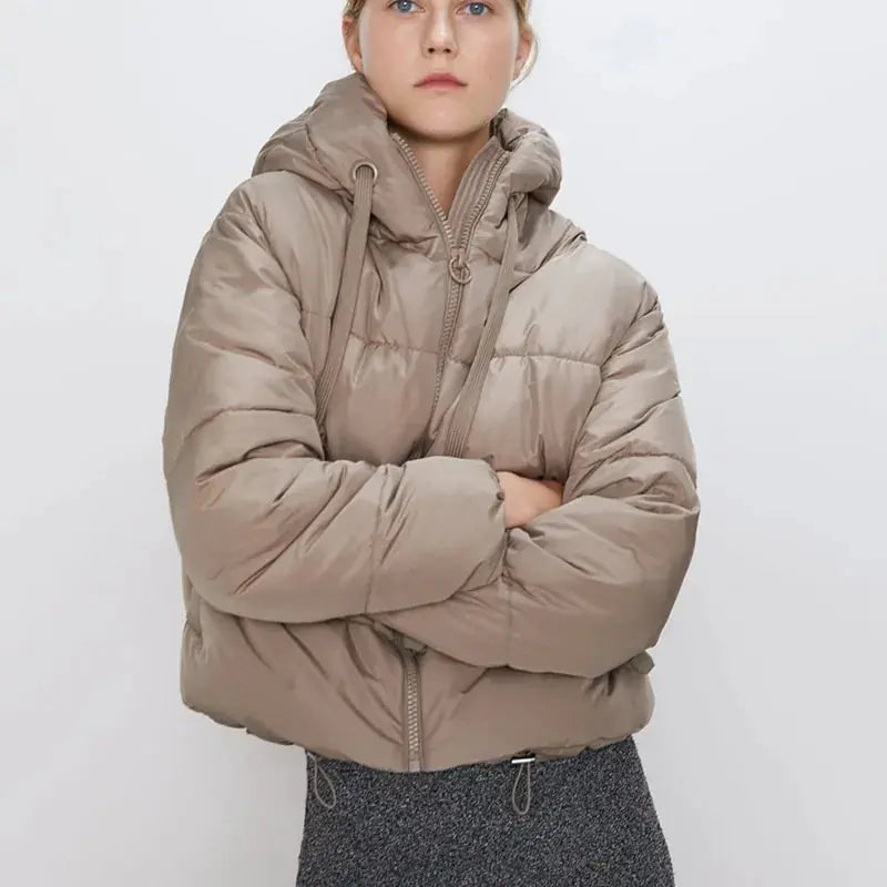 Cotton Padded Jacket Winter Hooded Parkas Women Casual Puffer Jacket GLR SHOPPING