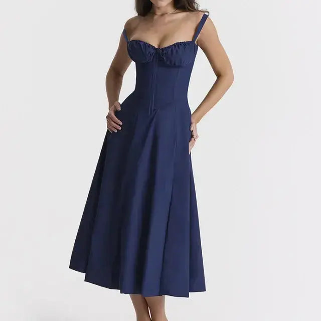 Elegant Midi Spaghetti Strap GLR SHOPPING