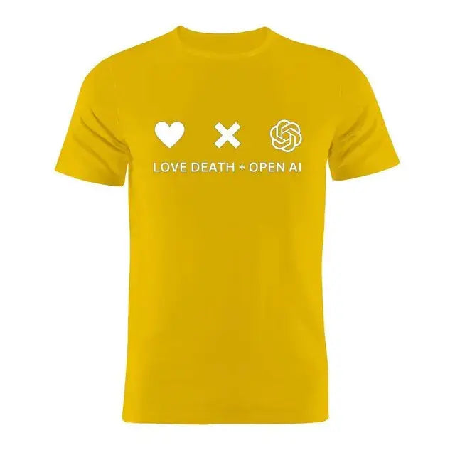 100% Cotton Unisex T Shirt OpenAI Love Death GLR SHOPPING