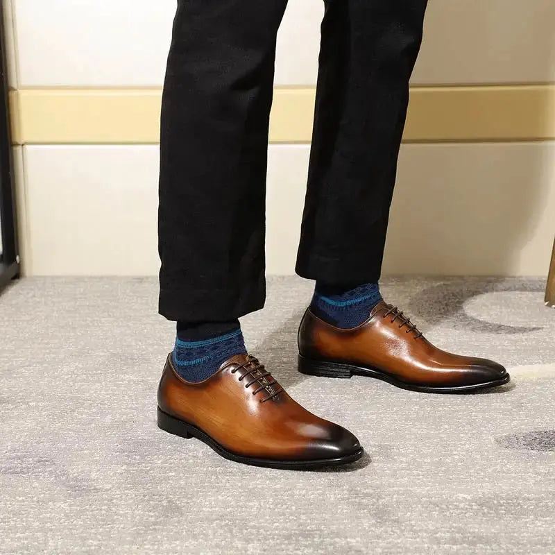 Men's Leather Oxford Shoes GLR SHOPPING