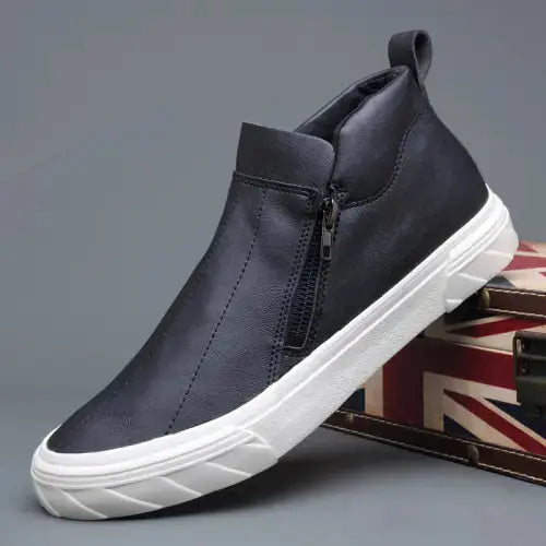 Men Vulcanized Leather Loafer Shoes GLR SHOPPING