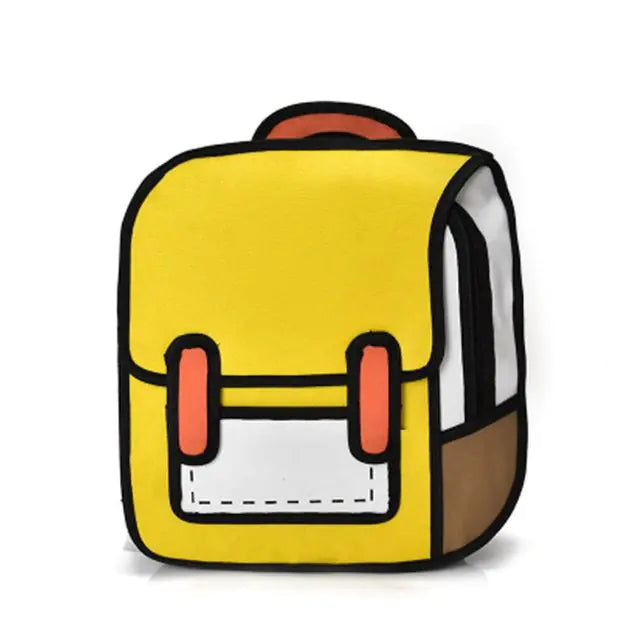 Unisex Fashion 2D Drawing Backpack