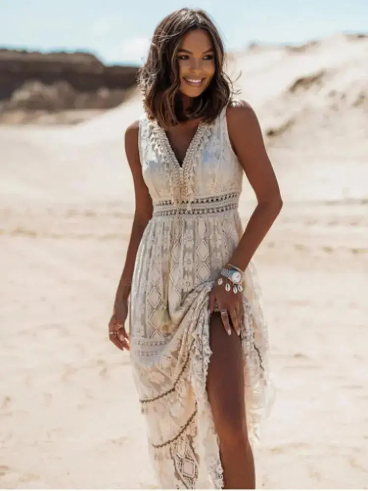 White Elegant Dress GLR SHOPPING