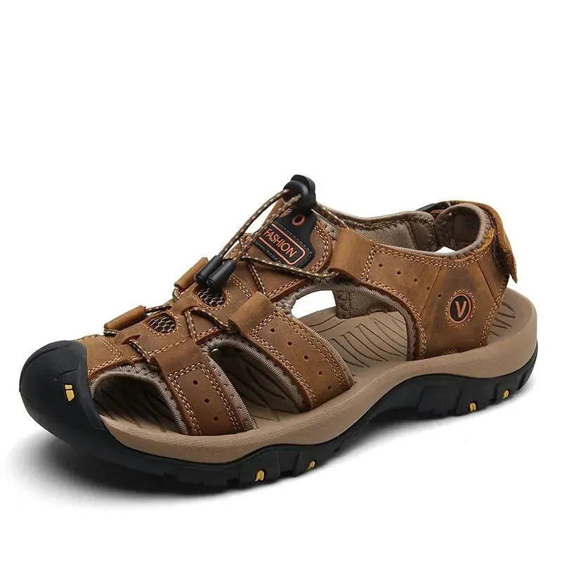 MIXIDELAI Genuine Leather Men Shoes Summer New Large Size Men's Sandals GLR SHOPPING