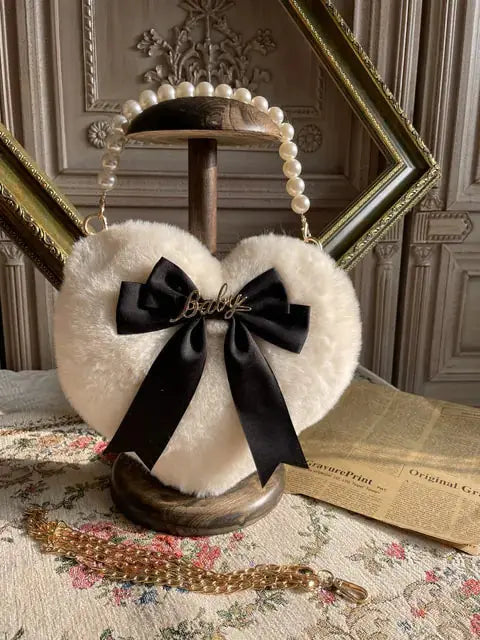 Heart Plush Hand Carrying Bag GLR SHOPPING