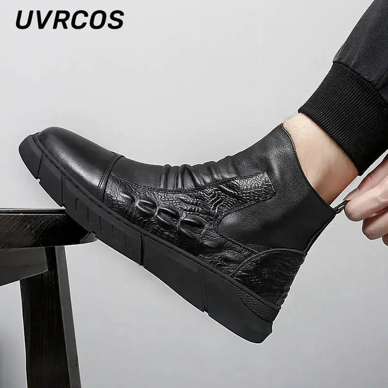 Thick-soled Men Work Boots Shoes GLR SHOPPING