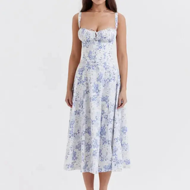 Elegant Midi Spaghetti Strap GLR SHOPPING
