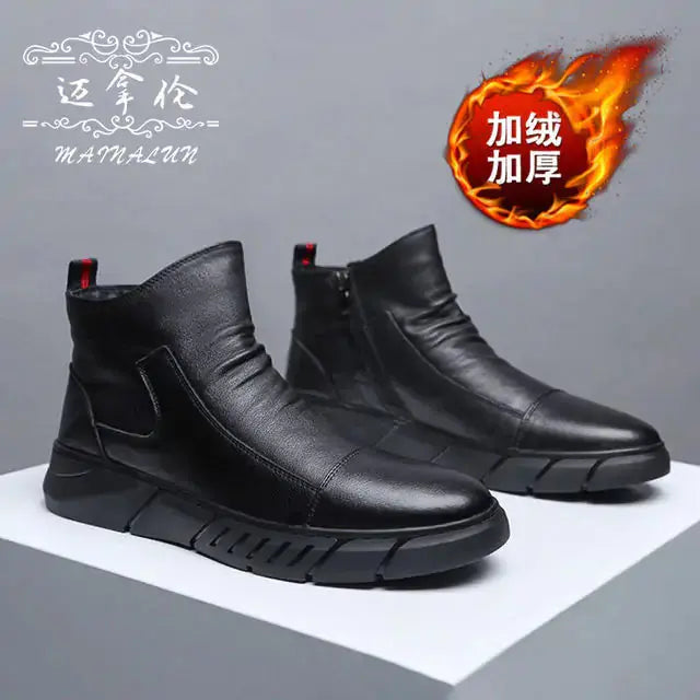 Thick-soled Men Work Boots Shoes GLR SHOPPING