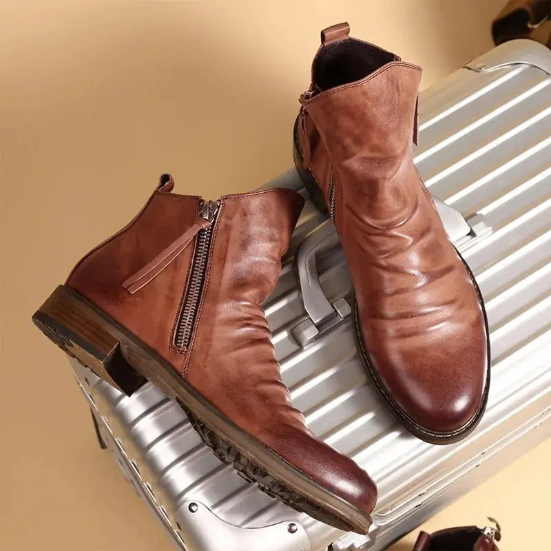 Men's Leather Boots GLR SHOPPING