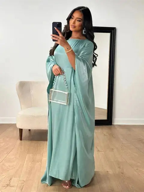 Satin Butterfly Abaya GLR SHOPPING