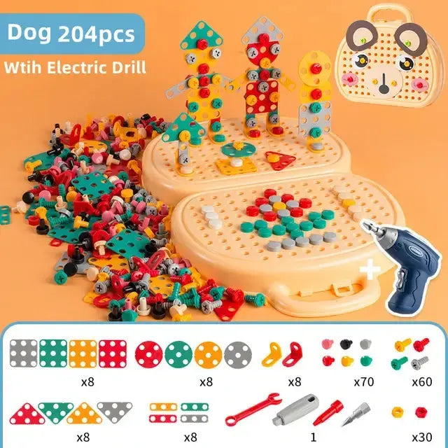 Children Electric Drill Toolbox Driller Games GLR SHOPPING