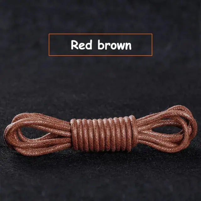 Cotton Waxed Round Shoelaces Set GLR SHOPPING