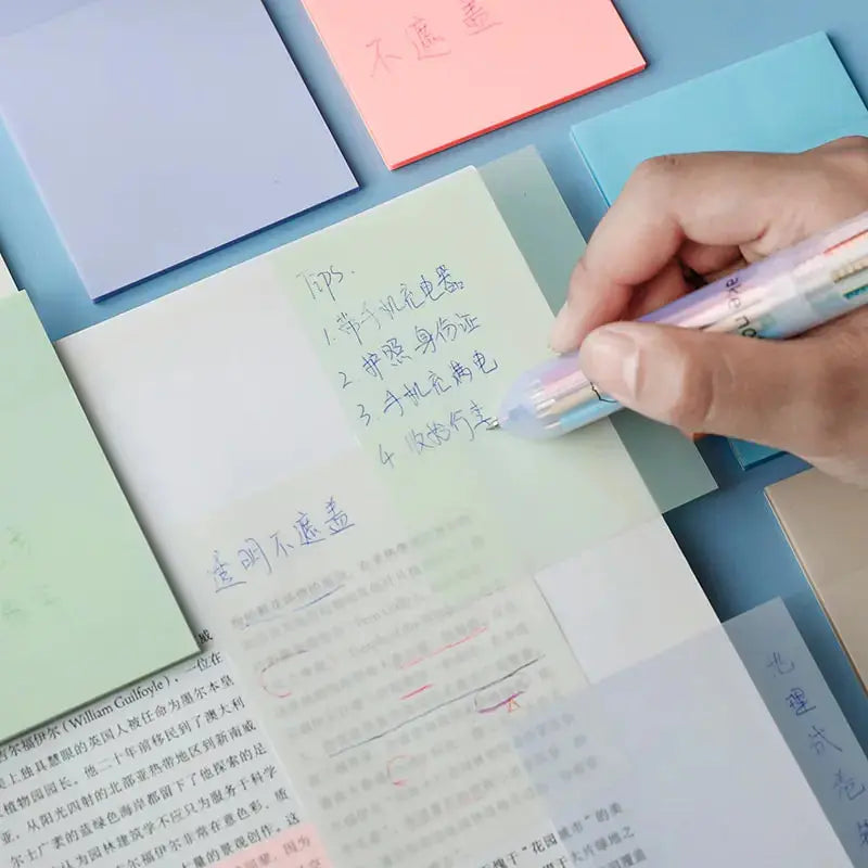 Transparent Waterproof Sticky Notepads GLR SHOPPING