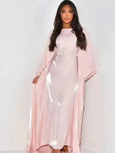 Satin Butterfly Abaya GLR SHOPPING