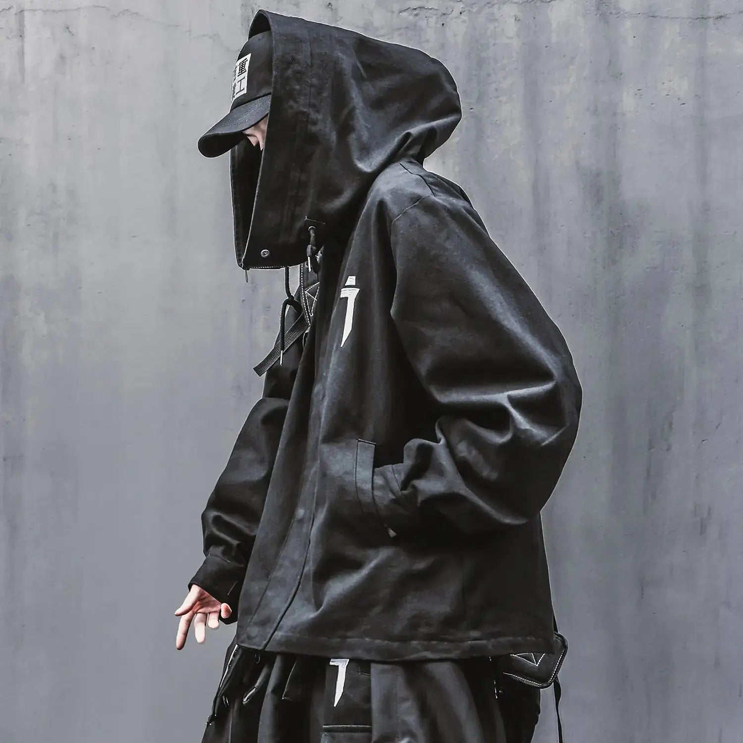 Turtleneck Hooded Zip Up Jacket For Men GLR SHOPPING