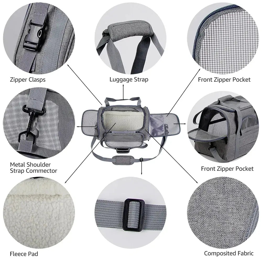 Pet Messenger Carrier Travel Bag GLR SHOPPING
