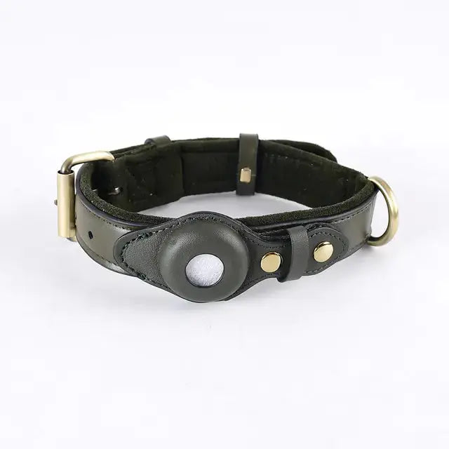 Leather Anti-Lost Dog Collar GLR SHOPPING