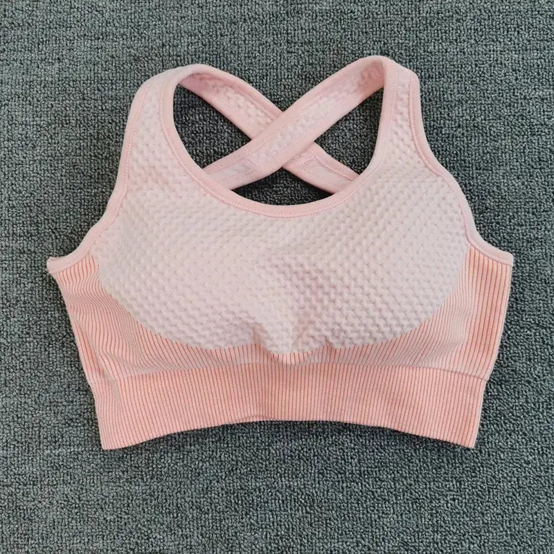 Sport Seamless Workout Set Women Rib 3 2 Piece Long Sleeve Zipper Crop Top Shirt Legging Pants Fitness Set Clothes Yoga Gym Set GLR SHOPPING