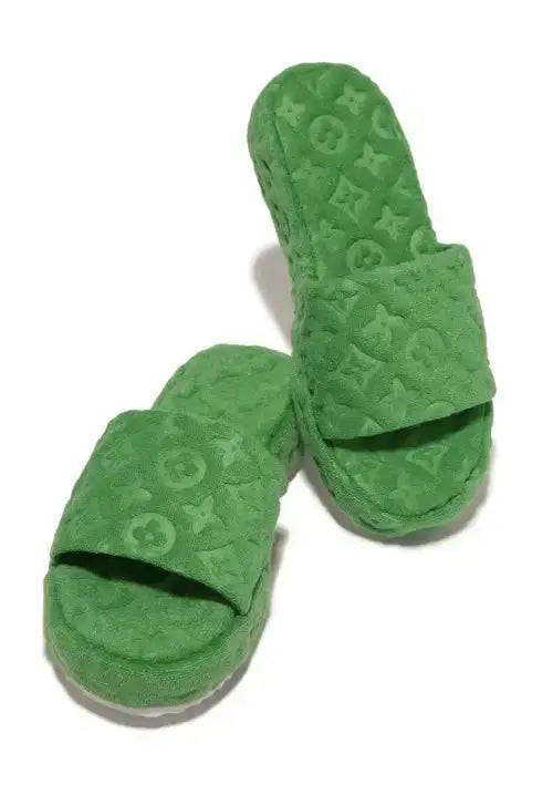 LV Design Fur Slippers GLR SHOPPING