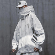 Turtleneck Hooded Zip Up Jacket For Men GLR SHOPPING