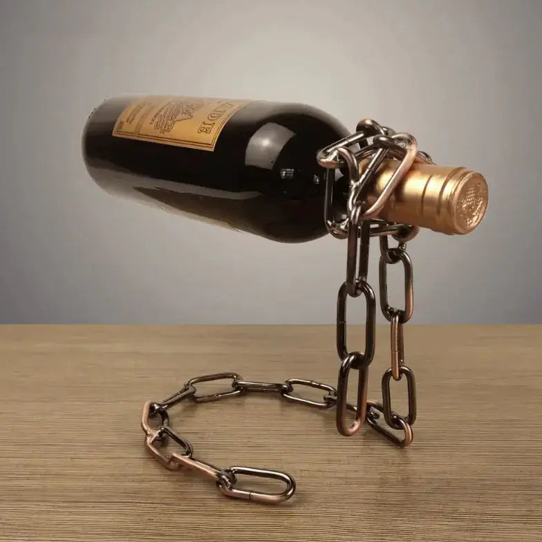 Magic Iron Chain Wine Bottle Holder GLR SHOPPING
