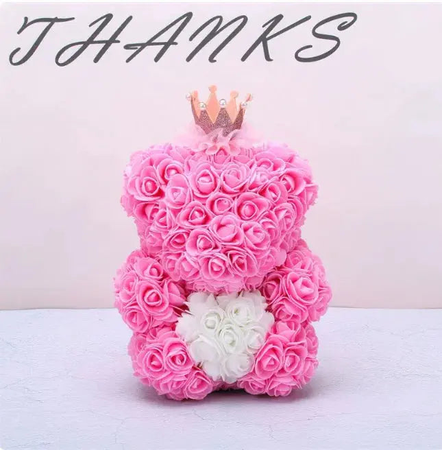 Rose Bear Teddy - Valentine's Day PE Foam Rose Bear GLR SHOPPING
