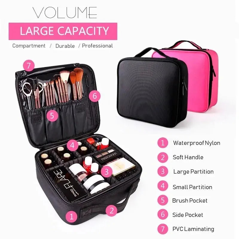 2019 Professional Toiletry Bag Cosmetic Bag Organizer Women Travel Make Up Cases Big Capacity Cosmetics Suitcases For Makeup X32 GLR SHOPPING