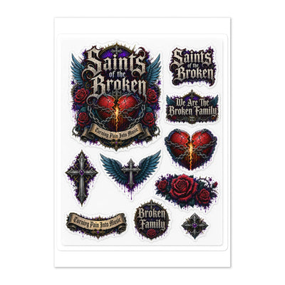 Saints of the Broken Gothic Kiss-Cut Sticker Sheet
