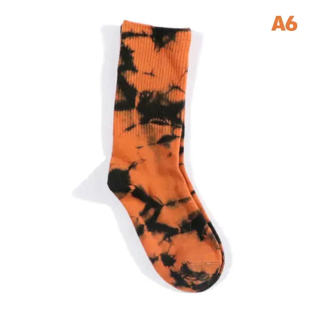Women Tie-dye Middle Tube Socks GLR SHOPPING