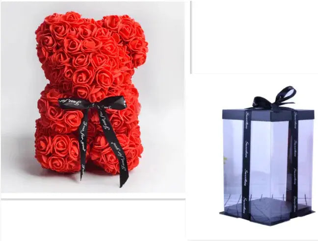 Rose Bear Teddy - Valentine's Day PE Foam Rose Bear GLR SHOPPING