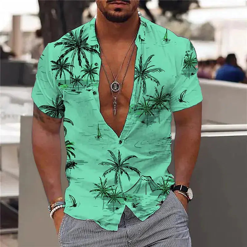 Summer Hawaiian Floral Shirts For Men GLR SHOPPING
