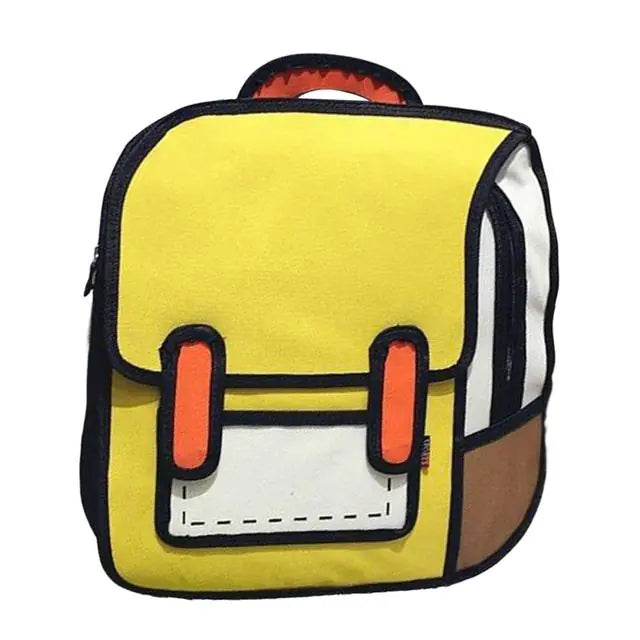 2D Comic Adjustable Strap Bookbag