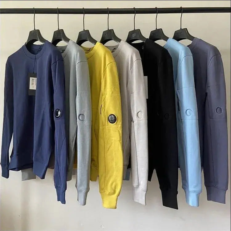 Men's Round Neck Sweater with Zippered Pocket GLR SHOPPING