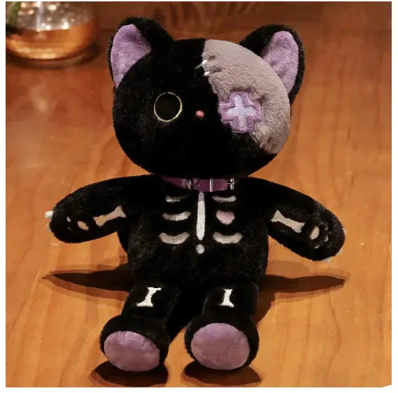 Kawaii Devil Skeleton Cat Plush Toy GLR SHOPPING