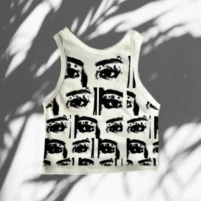 2022 Summer Print Personality Bright Color Sleeveless Y2K Clothes GLR SHOPPING