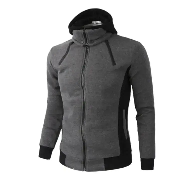 Double Zipper Hoodie Jacket for Men - GLR SHOPPING