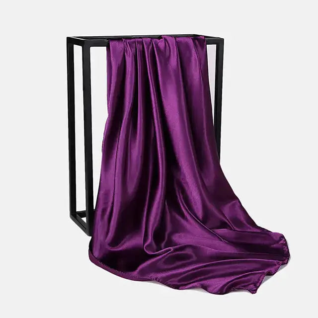 Solid Color Silk Neckerchief Scarf GLR SHOPPING