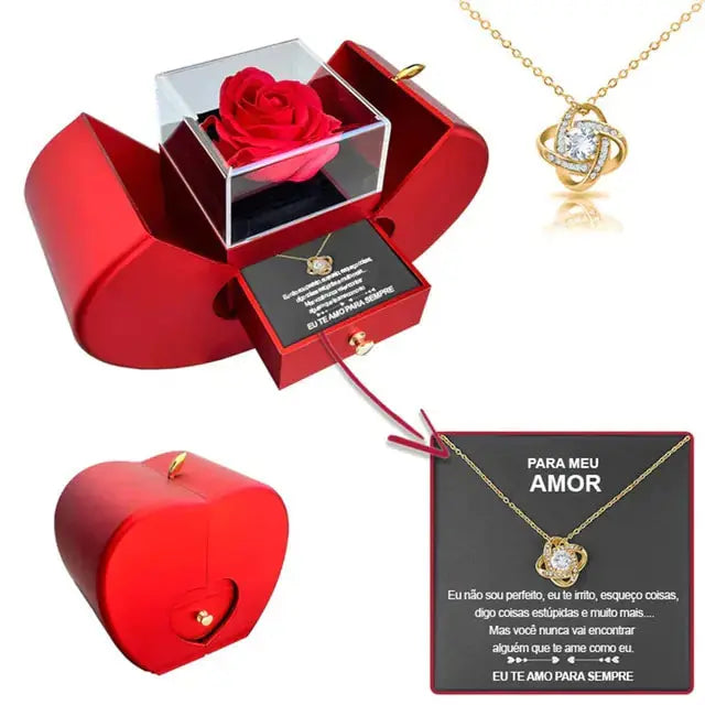 Eternal Flower Apple Jewelry Box GLR SHOPPING