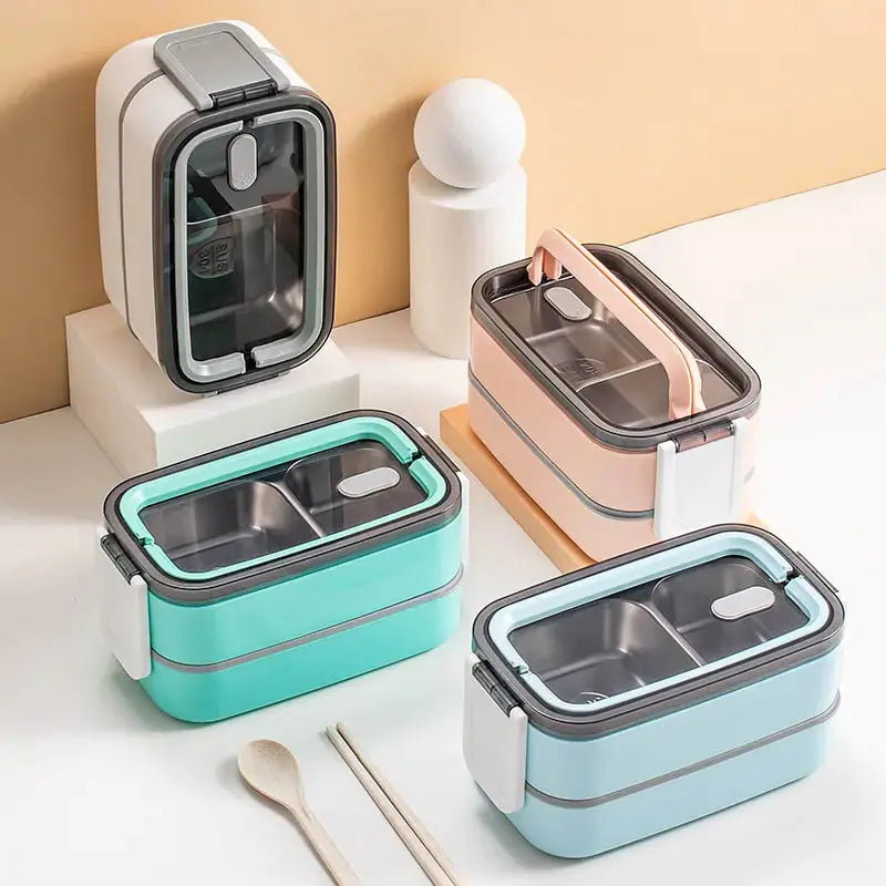 2 Layer Stainless Steel Bento Box GLR SHOPPING