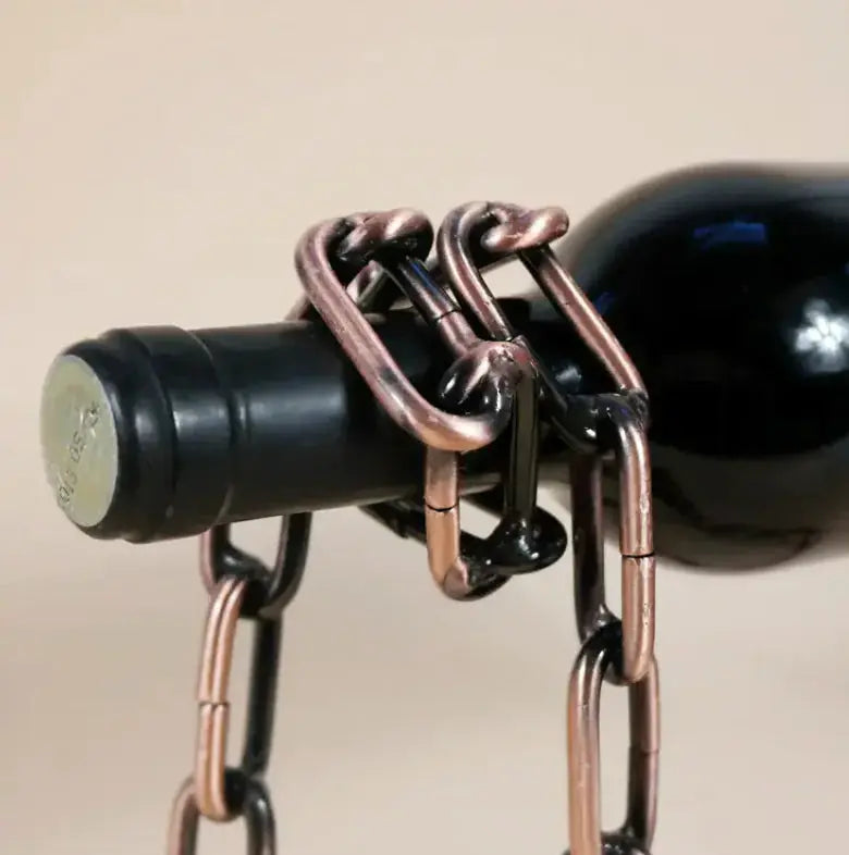 Magic Iron Chain Wine Bottle Holder GLR SHOPPING