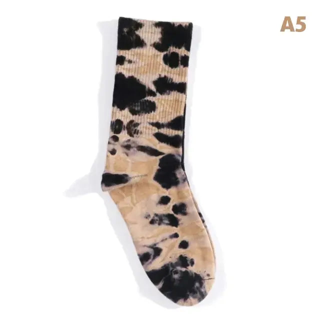 Women Tie-dye Middle Tube Socks GLR SHOPPING